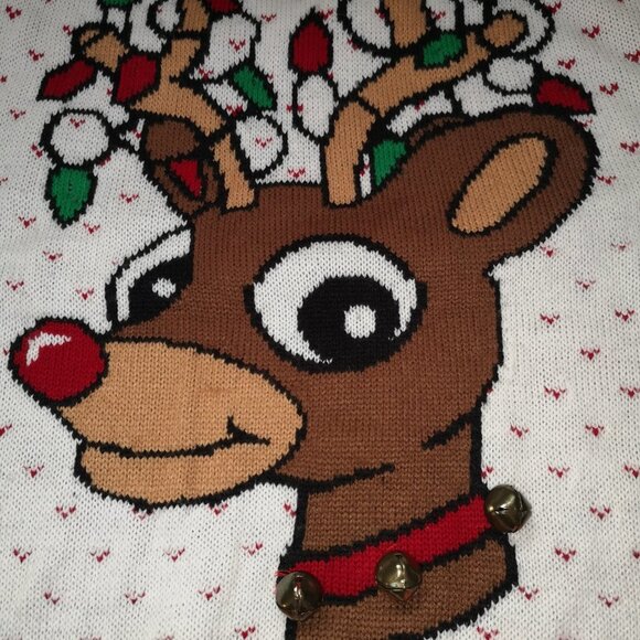 Happy Holidays Ladies Size large Straight Loose Fit Christmas Sweater - Picture 5 of 11